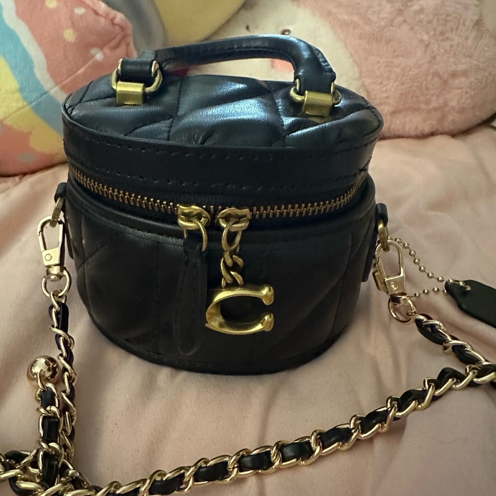 COPY - Black Quilted Leather Crossbody Bag